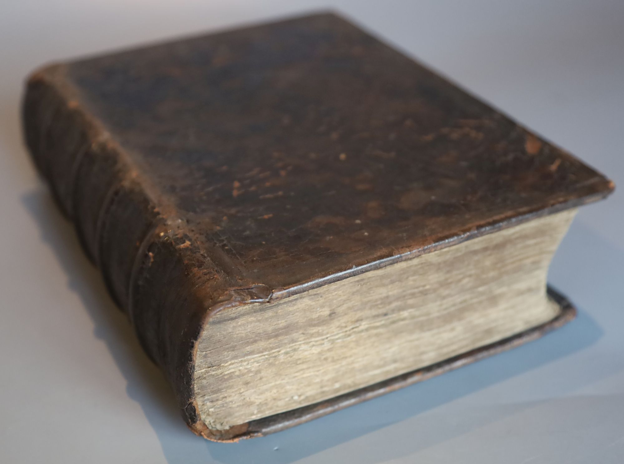 Bible in English - Bible, qto, contemporary calf, renewed endpapers, lacking general title and leaves in The Second Table beyond